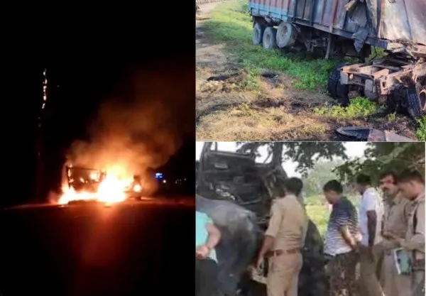 Kanpur Latest Road Accident News:कानपुर में ट्रक औऱ ट्रेलर की भिड़ंत तीन जिंदा जले
